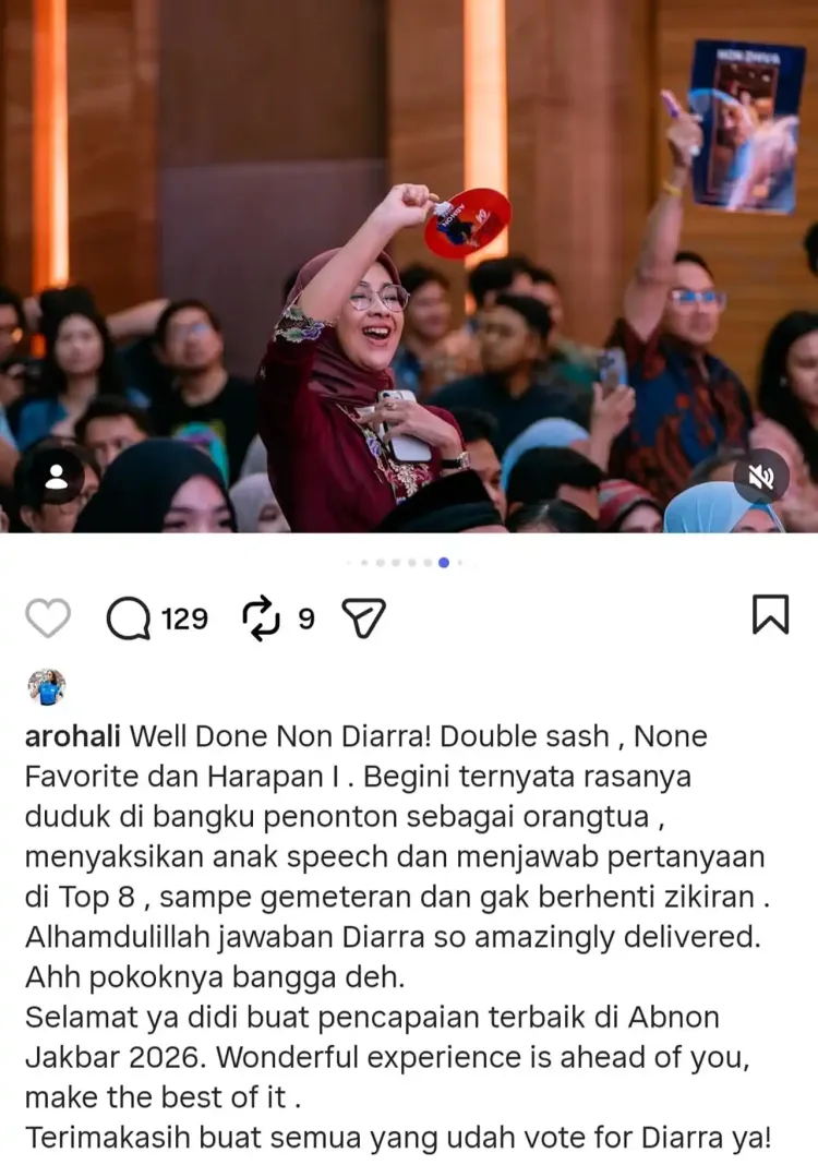 Alya Rohali dalam postingan Instagram