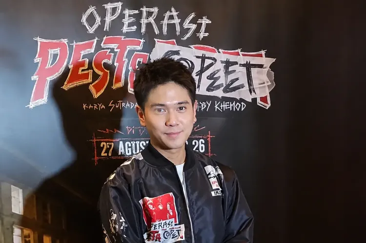 Iqbaal saat peluncuran film Operasi Pesta Copet