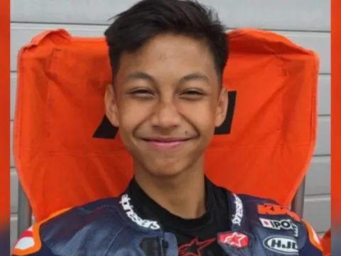 Kiandra Ramadhipa menang race 2 seri Sachsenring Red Bull MotoGP Rookies Cup 2026 (Foto: Dok. Istimewa)