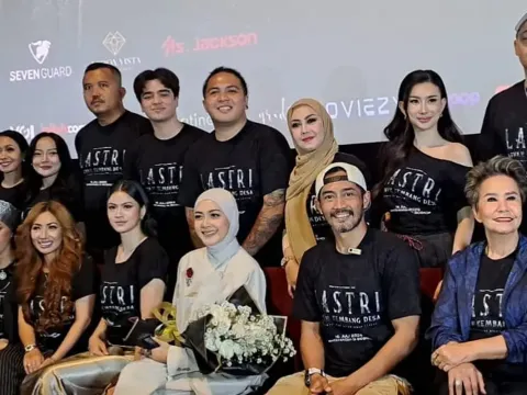 Richa Novisha saat hadir di screening Lastri Arwah Kembang Desa