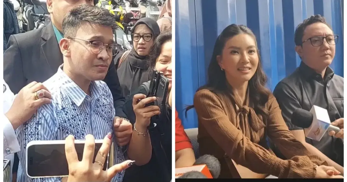 Ruben Onsu dan Sarwendah di sidang mediasi pertama