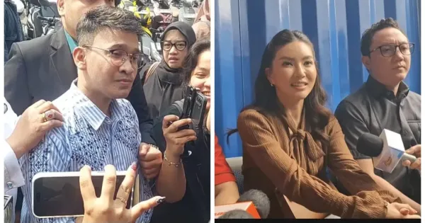 Ruben Onsu dan Sarwendah di sidang mediasi pertama Ruben Onsu dan Sarwendah di sidang mediasi pertama