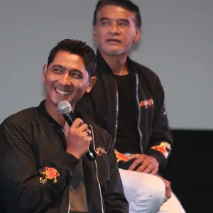 Arya Saloka dalam perilisan film Munafik Melawan Iblis