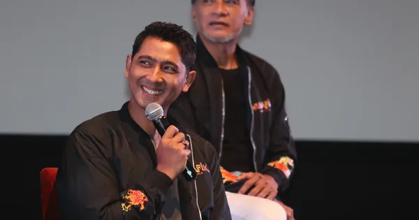 Arya Saloka dalam perilisan film Munafik Melawan Iblis Arya Saloka dalam perilisan film Munafik Melawan Iblis