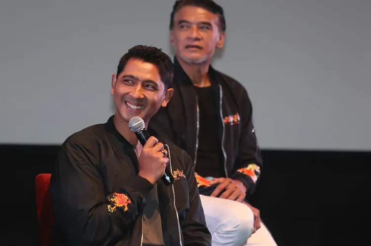 Arya Saloka dalam perilisan film Munafik Melawan Iblis