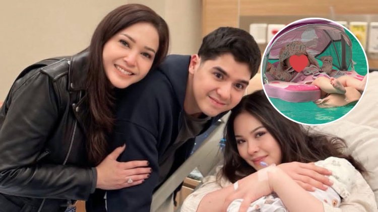 Baby Soso Berenang, Maia Estianty Ikut Gemas