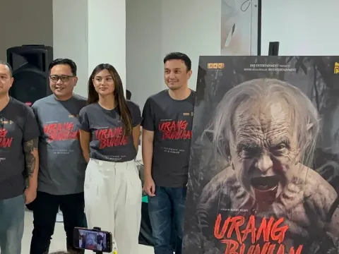 Dimas Aditya di peluncuran poster film Urang Bunian
