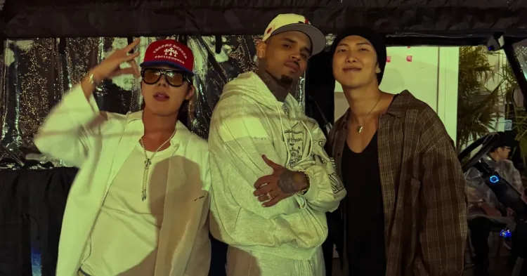J-Hope dan RM BTS Bersama Chris Brown