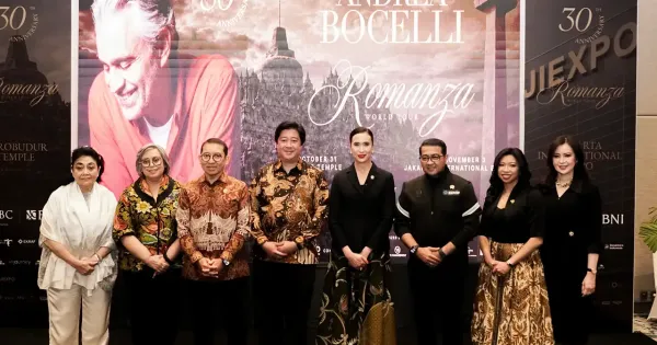 Konferensi Pers tur Andrea Bocelli di Candi Borobudur Konferensi Pers tur Andrea Bocelli di Candi Borobudur