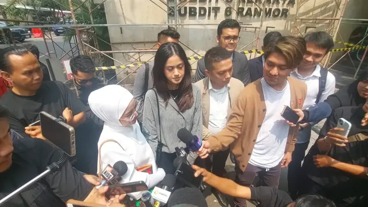 Lesti Kejora_Asila Maisa_Rizky Billar usai pemeriksaan di Polda Metro Jaya