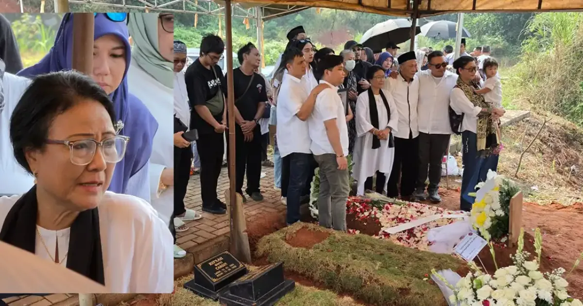 Pemakaman Alfian Bumulo suami Debby Cynthia Dewi