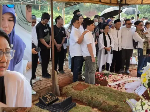 Pemakaman Alfian Bumulo suami Debby Cynthia Dewi