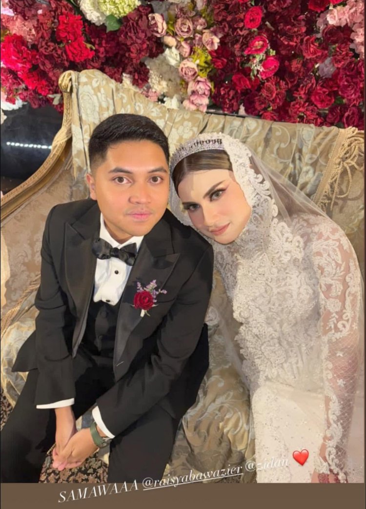 Raisya Bawazier dan Muhammad Zidan menikah. Foto: Dok. Facebook