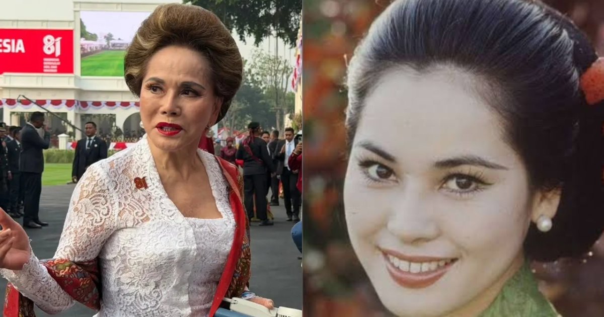 Ratna Sari Dewi Soekarno menghadiri upacara HUT ke-81 RI di Istana Merdeka. Foto: Dok. Net