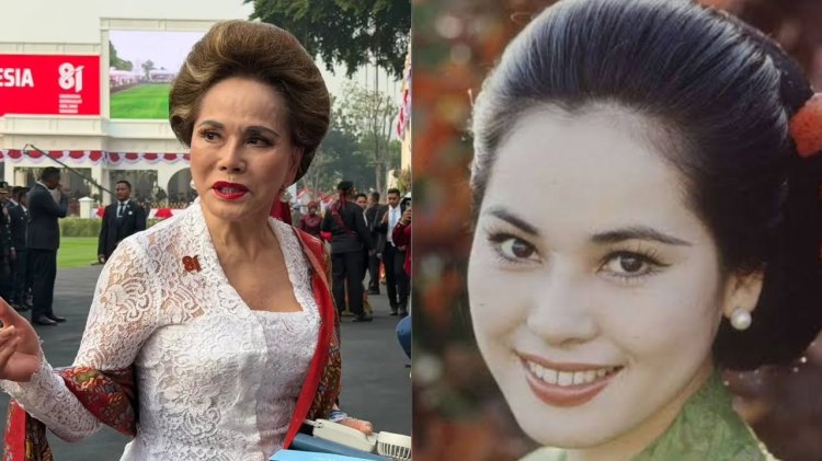 Ratna Sari Dewi Soekarno menghadiri upacara HUT ke-81 RI di Istana Merdeka. Foto: Dok. Net