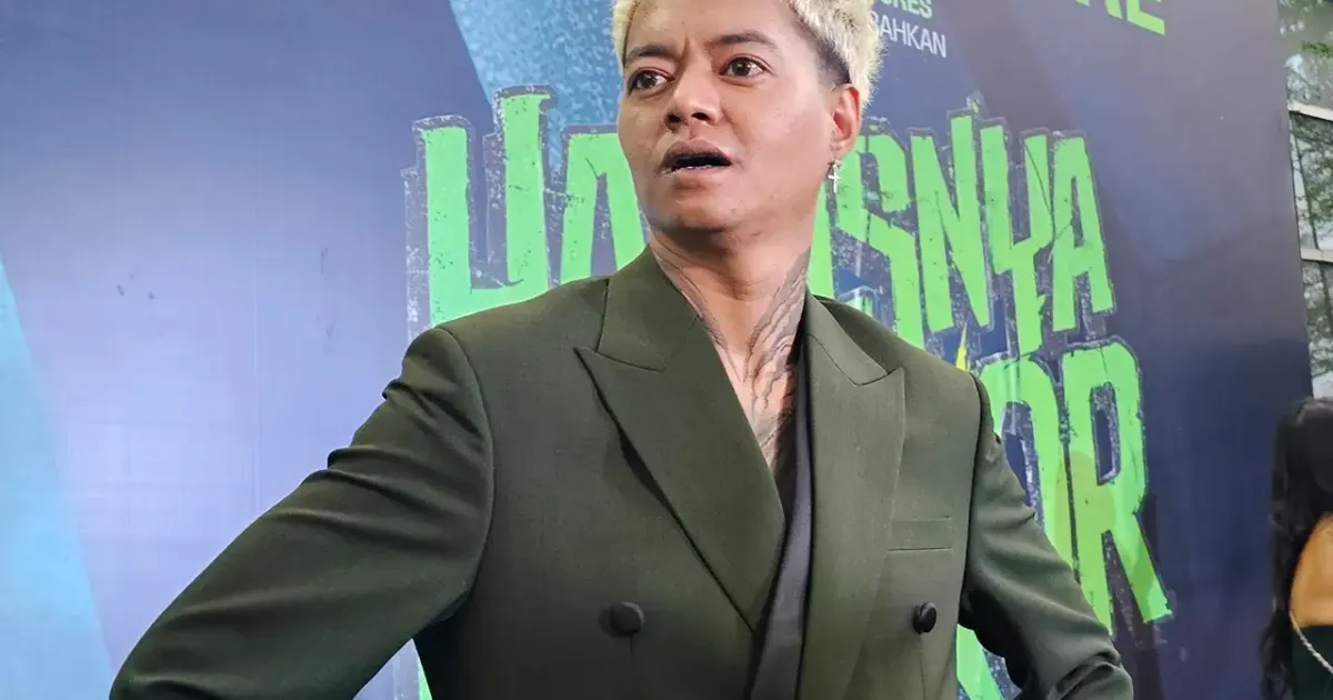Reza Arap saat perilisan film Harusnya Horror