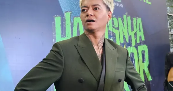 Reza Arap saat perilisan film Harusnya Horror