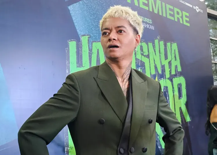 Reza Arap saat perilisan film Harusnya Horror