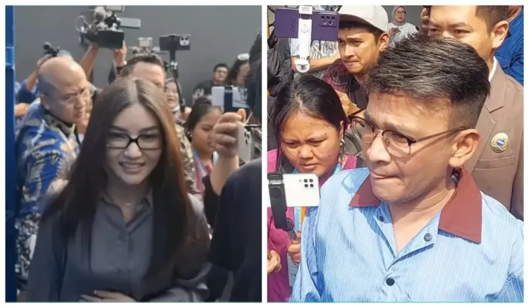 Sarwendah dan Ruben Onsu di PN Jakarta Selatan