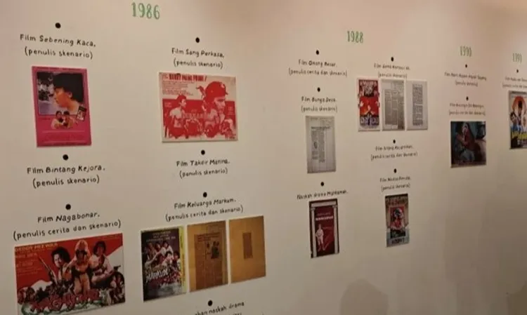 Sebagian dari karya maupun arsip yang tampil dalam pameran Asrul Sani