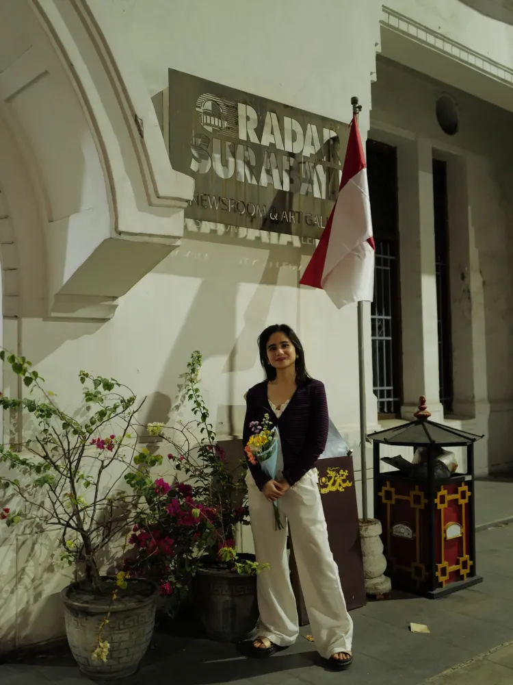 Tissa Biani Surabaya Tissa Biani di kawasan Kota Lama Surabaya. Foto: Dok. Instagram @tissabiani