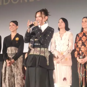 Ziva Magnolya di konferensi Pers Ayah Aku Mau Cerita