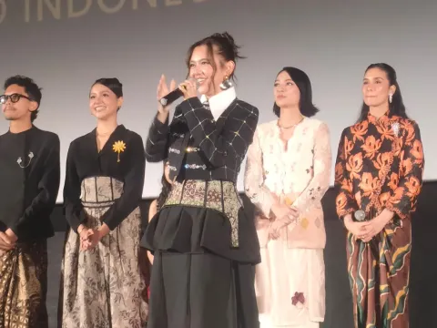 Ziva Magnolya di konferensi Pers Ayah Aku Mau Cerita