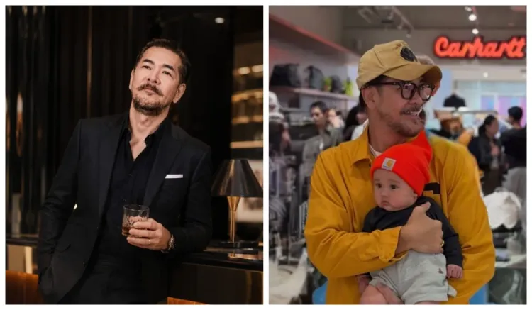 Aktor Ferry Salim bersama cucu pertamanya
