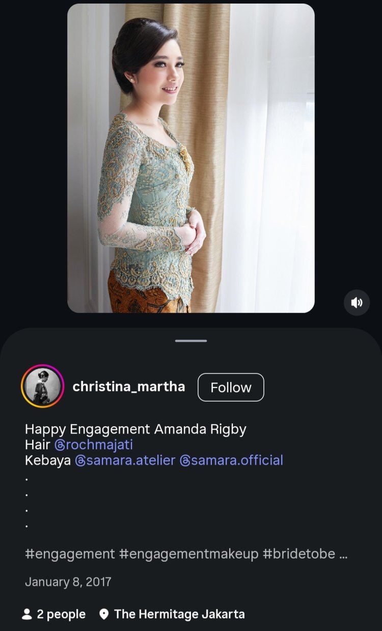 Amanda Rigby Tunangan Unggahan MUA yang merias Amanda Rigby untuk acara pertunangan. Foto: Dok. tangkapan layar Instagram