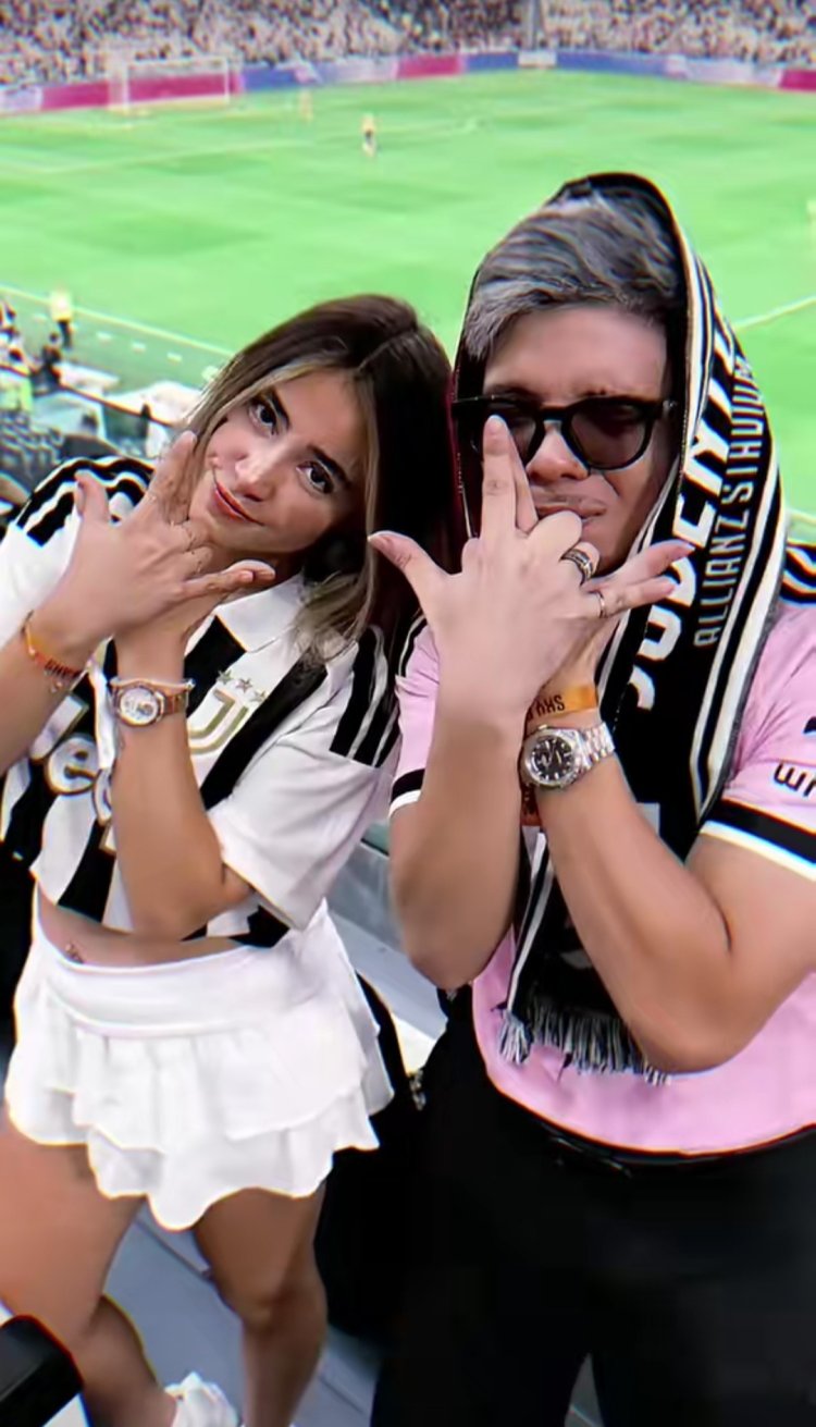Atta Halilintar dan Mercedes Roa. Foto: Dok. tangkapan layar TikTok