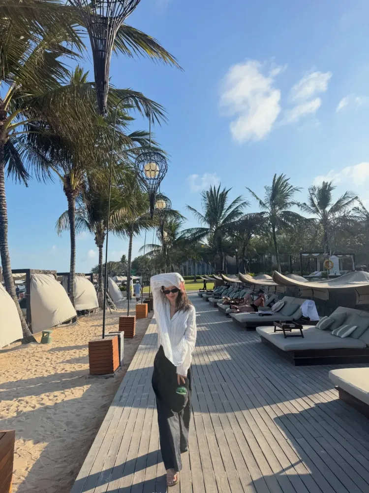 Hyoyeon menginap di resor mewah. Foto: Dok. Instagram @hyoyeon_x_x