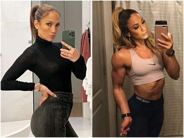 Jennifer Lopez Kembaran Jennifer Lopez (kiri) dan Janice Garay (kanan). Foto: Dok. Instagram @jlo, @jayfromhouston