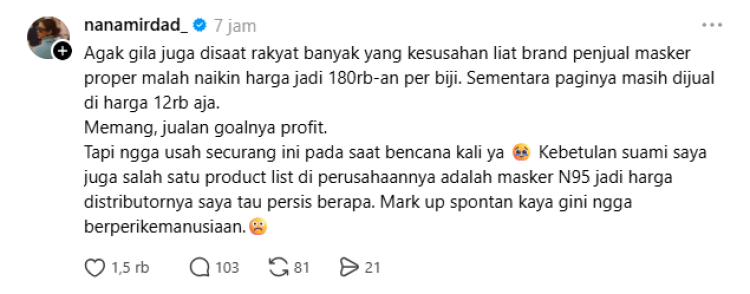 Nana Mirdad Masker Nana Mirdad Masker