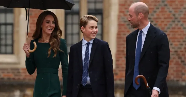 Pangeran george william kate middleton eton 1