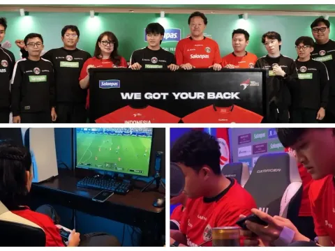 Para atlet dan official Timnas Esports Indonesia