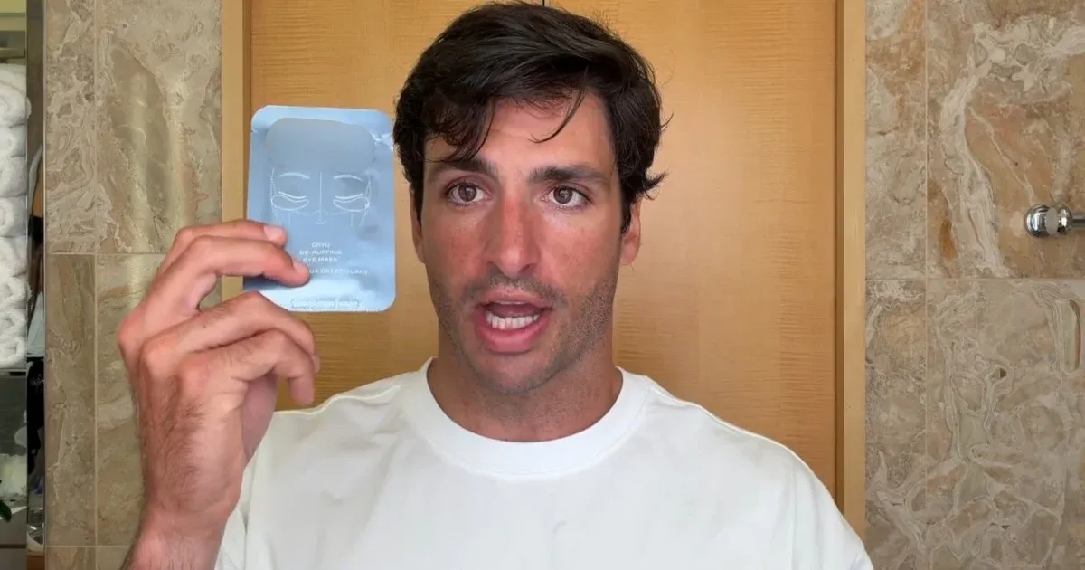 Skincare routine pria carlos sainz