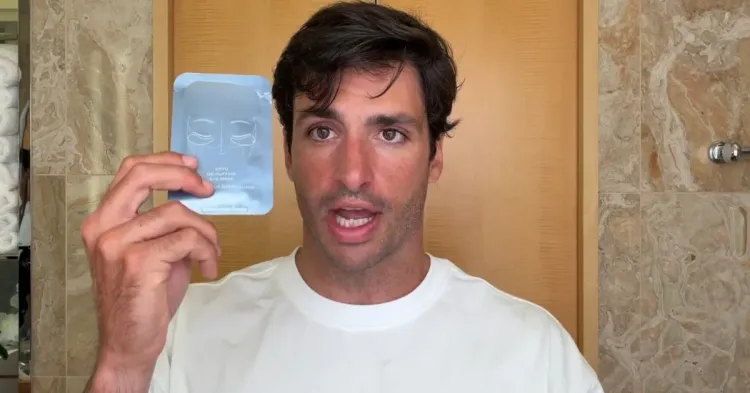 Skincare routine pria carlos sainz