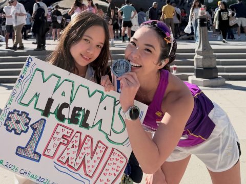 Gisella Anastasia finis Chicago Marathon 2026 dalam 4 jam 46 menit 55 detik.(Foto: IG Gisella A.)