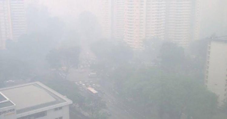 Pemandangan Singapura pada Kamis (15/10) pagi.(Foto: Thread)