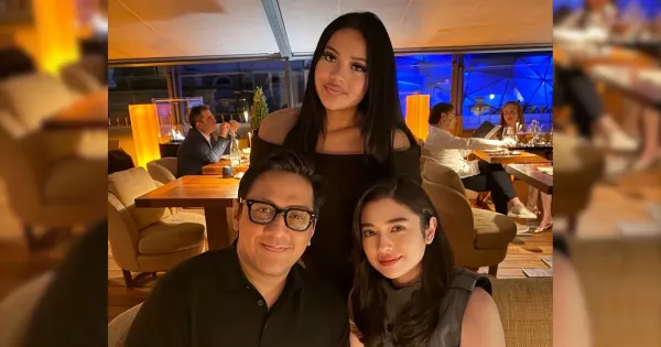 Andre Taulany dan Amanda Rigby bersama Arlova Andre Taulany dan Amanda Rigby bersama Arlova