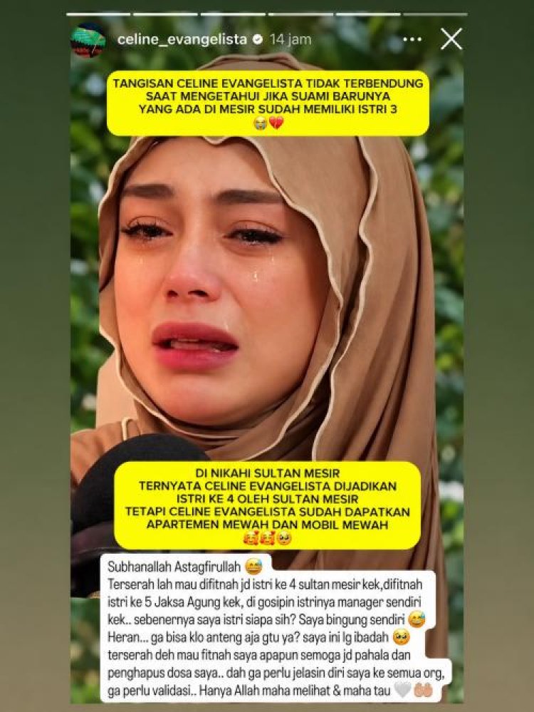 celine evangelista 1 Balasan Celine soal sosok suaminya (Foto: Instagram/celine_evangelista)