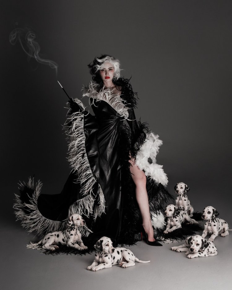 Davika Hoorne berdandan menyerupai Cruella. Foto: Dok. Instagram @davikah