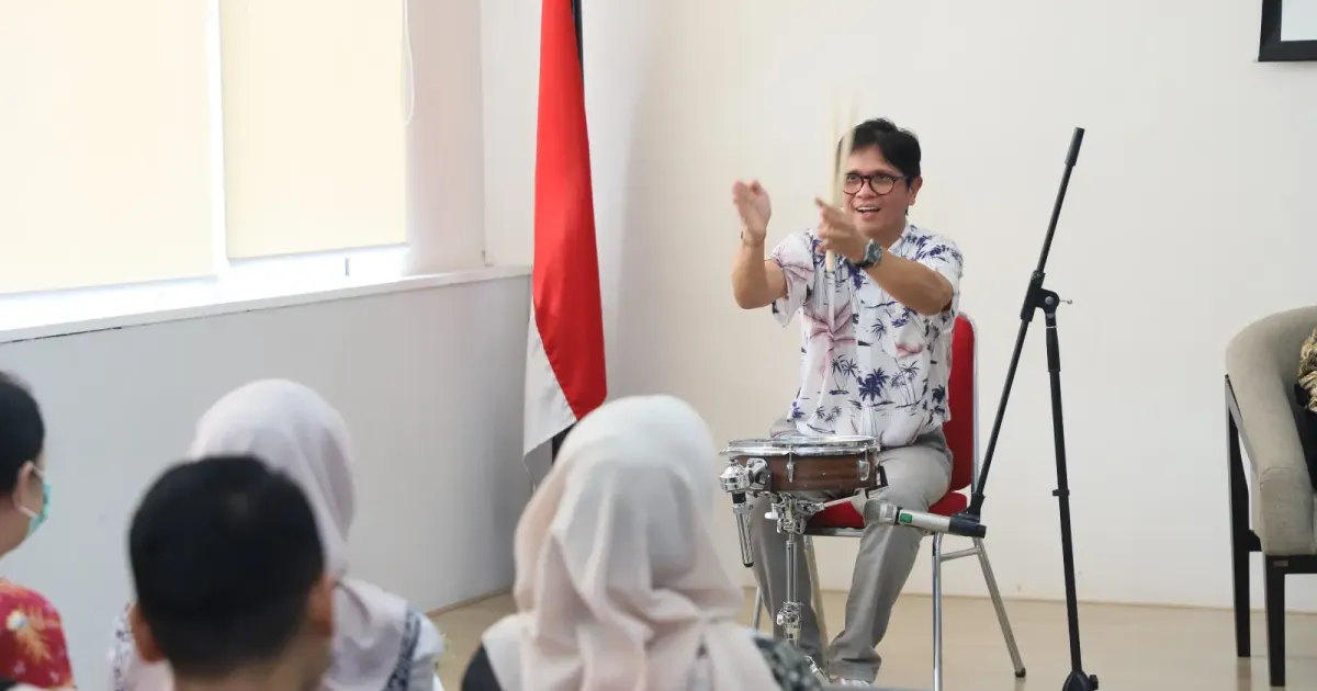 Gilang Ramadhan saat kelas literasi di Perpusnas RI