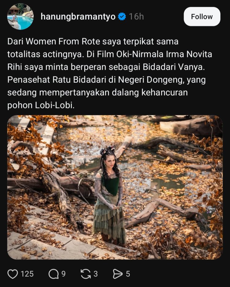 Irma rihi hanung bramantyo 1 Pujian Hanung untuk Irma (Foto: Threads/hanungbramantyo)