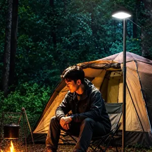 Lampu tenaga surya untuk aktivitas luar ruang