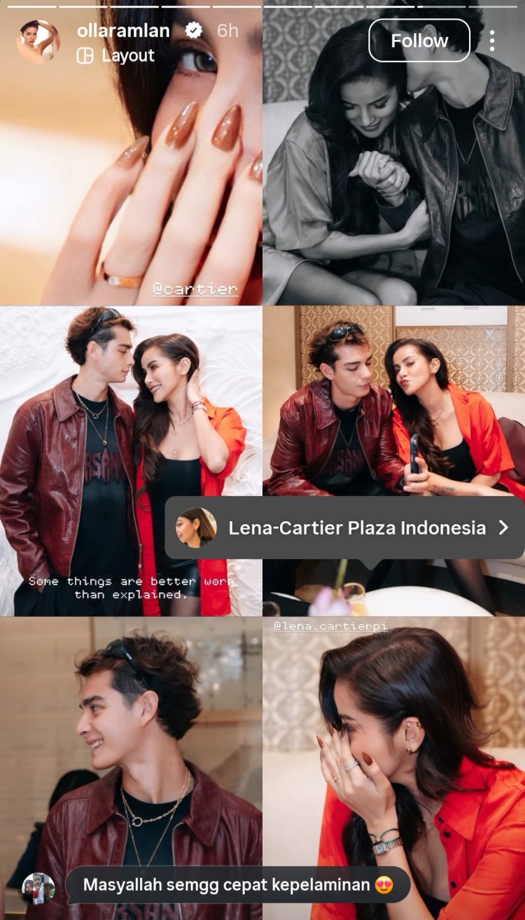 Olla ramlan tristan molina 3 Olla tag sebuah brand perhiasan (Foto: Instagram/ollaramlan)