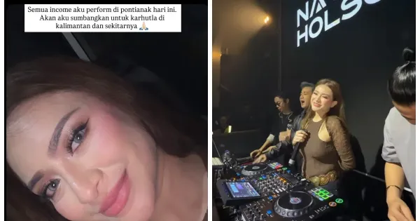 Postingan Nathalie Holscher usai tampil sebagai DJ di Pontianak