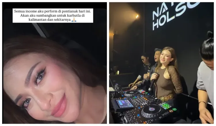 Postingan Nathalie Holscher usai tampil sebagai DJ di Pontianak