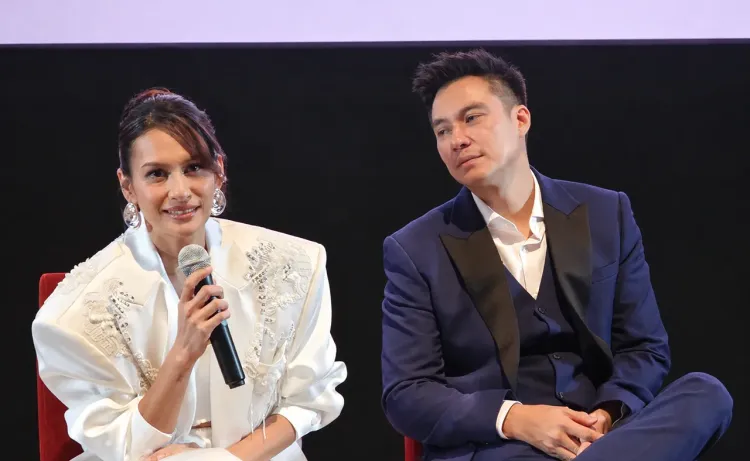 Raihaanun dan Baim Wong dalam Gala Premiere Beautiful Pain