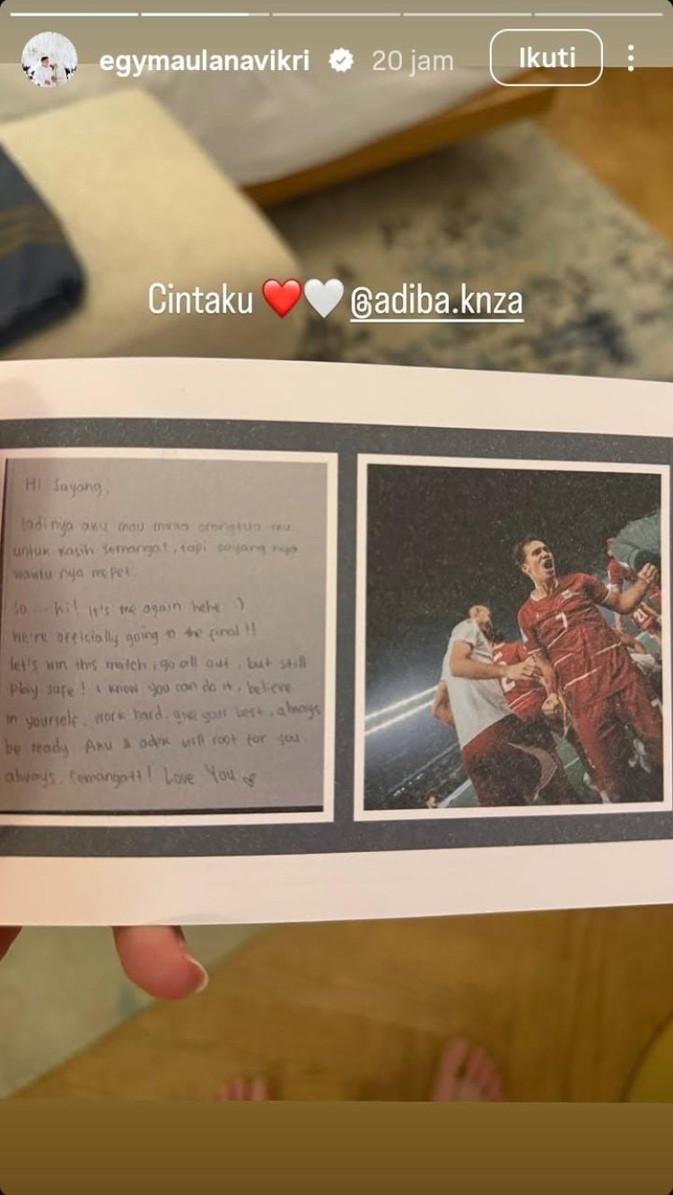 Surat Adiba Khanza Surat Adiba Khanza. Foto: Instagram @egymaulanavikri